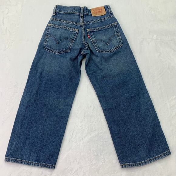 Levi's 569 Boys Sz 8 Regular 24x22 Medium Wash Straight Leg Jeans - Picture 2 of 10